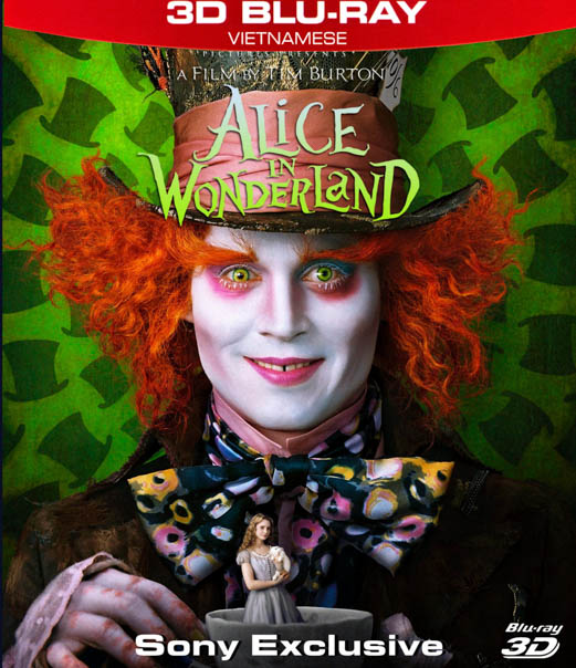 F001. Alice In Wonderland - ALICE LẠC VÀO SỨ THẦN TIÊN 3D 50G (DTS-HD 5.1)  